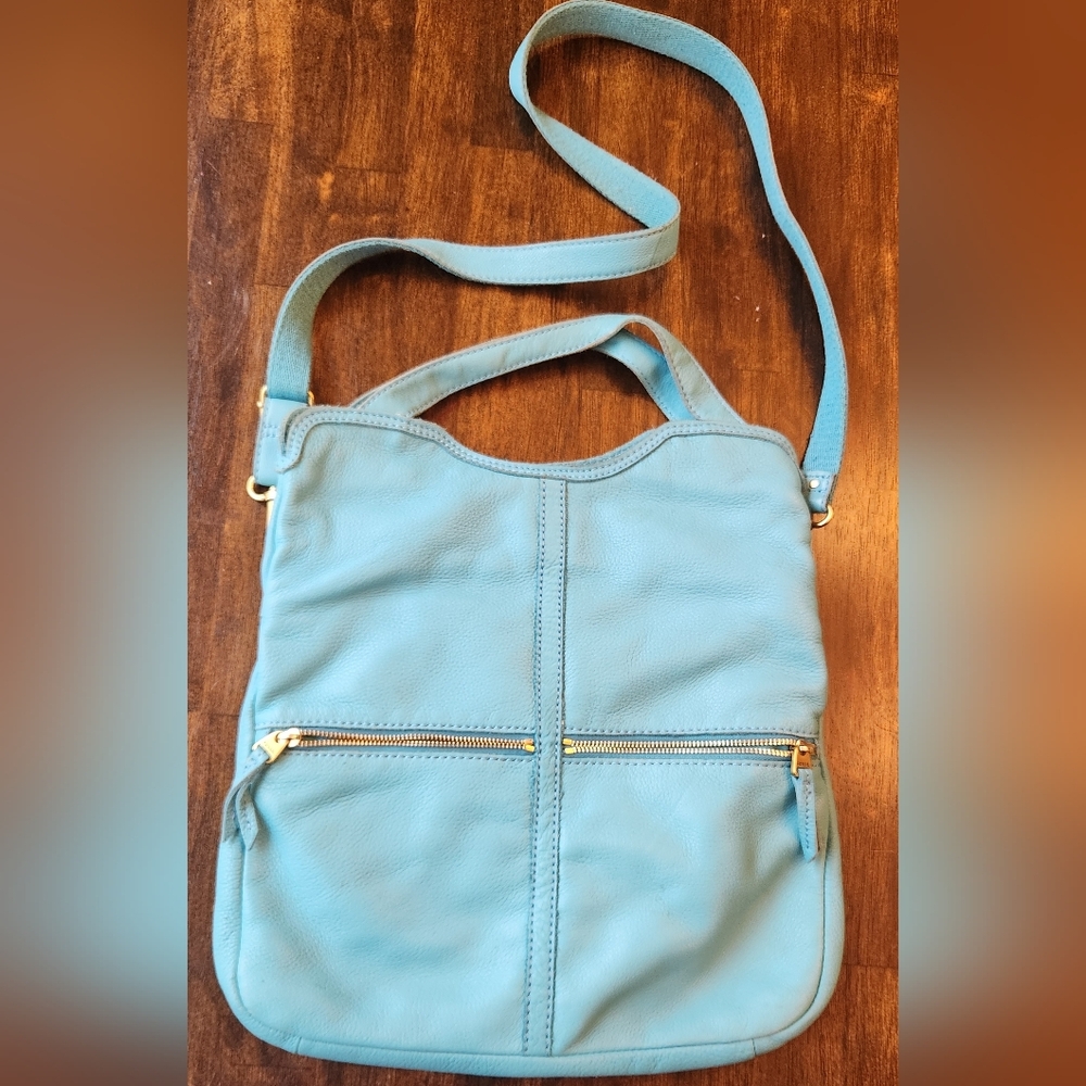 Fossil Aqua Crossbody Bag